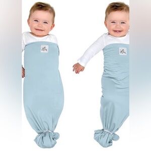 The Ollie World Baby Blue Swaddle Soft Safe secure VGUC 86%polyester 14%spandex